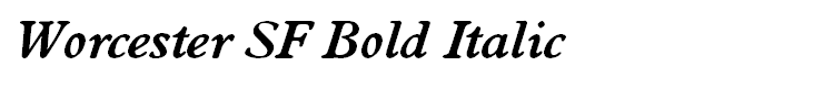 Worcester SF Bold Italic