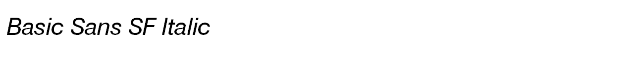 Basic Sans SF Italic
