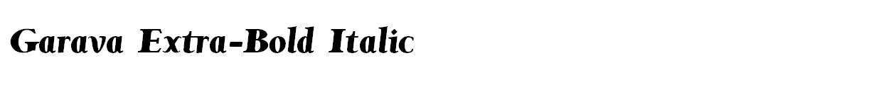 Garava Extra-Bold Italic