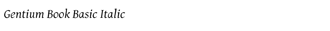 Gentium Book Basic Italic