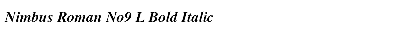 Nimbus Roman No9 L Bold Italic