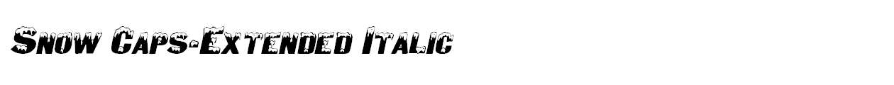 Snow Caps-Extended Italic