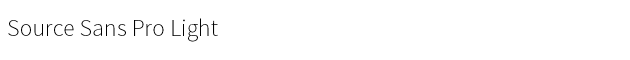 Source Sans Pro Light